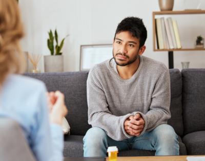 Man in counseling